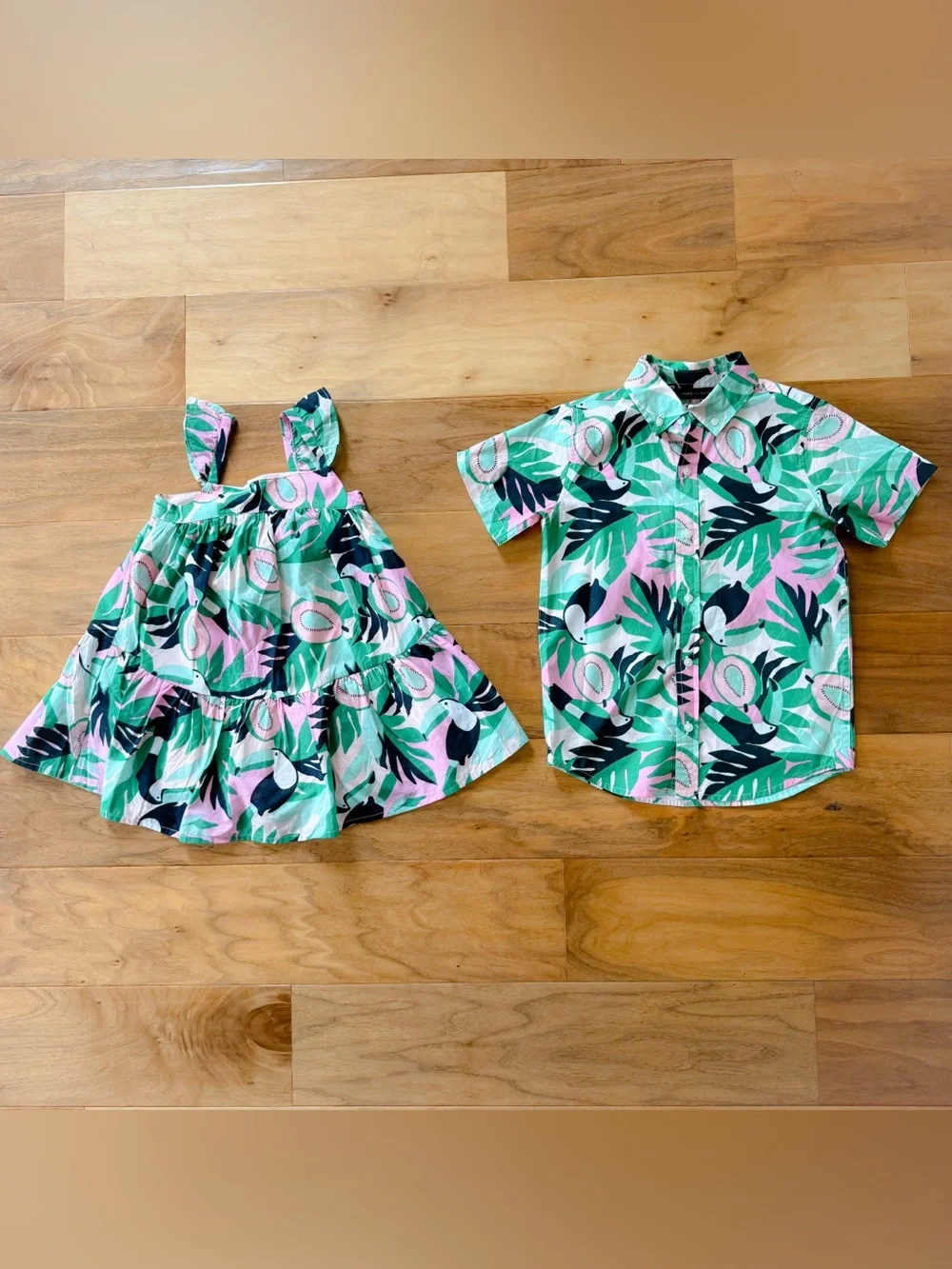 Like New Janie and Jack Tropical Matching Set for Boy (Size 6) & Girl (Size 3)